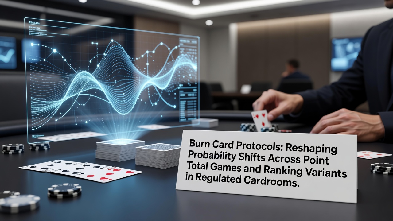 Burn card protocols in action during a regulated cardroom game session with decks and dealer procedures visible