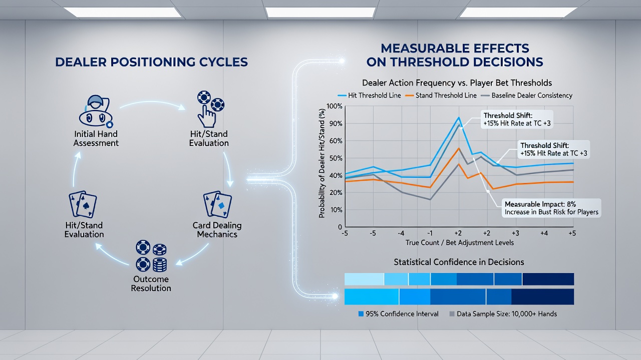 Chart illustrating equity shifts in poker hands relative to dealer rotation timing in western cardrooms