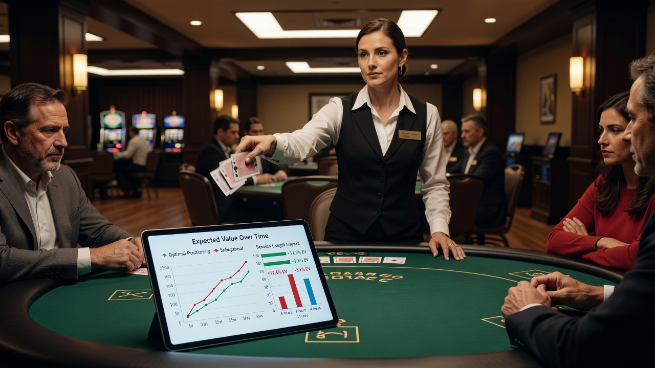 Dealer positioning sequences in a busy western cardroom during an extended session