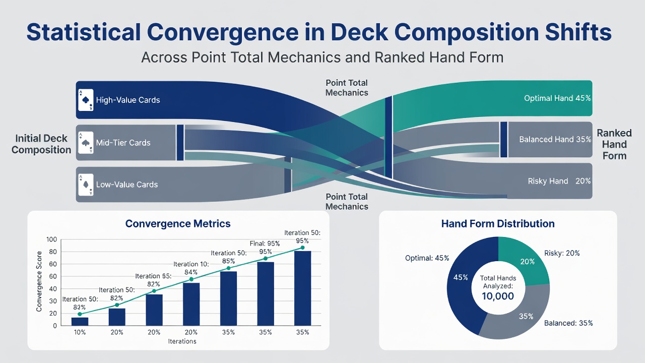 Deck composition convergence patterns in blackjack and poker variants